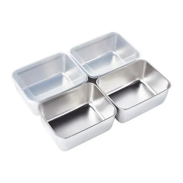 Stainless steel can with lid – stackable & leak-proof