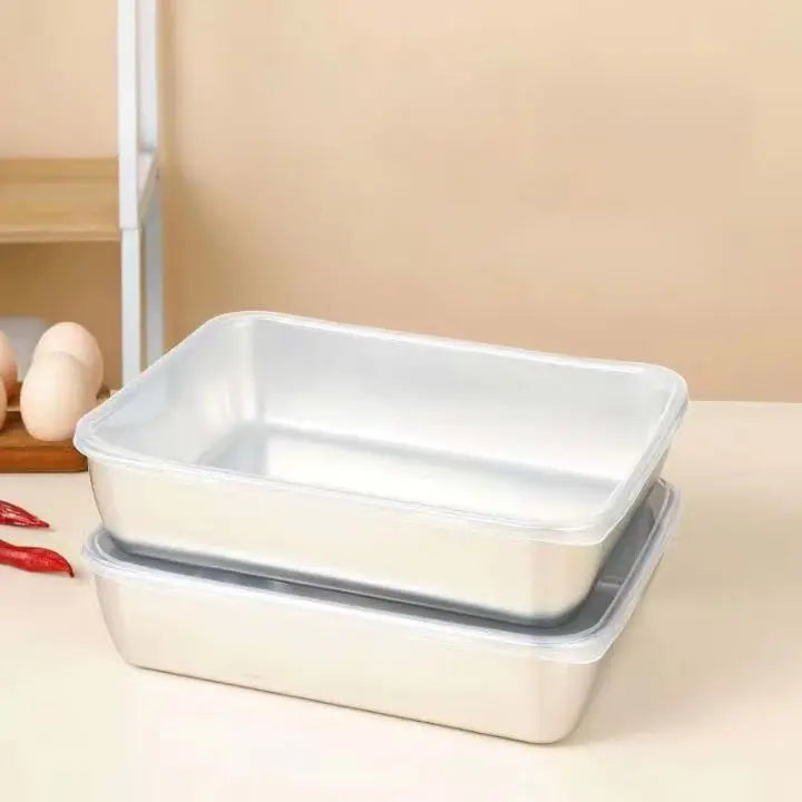 Stainless steel can with lid – stackable & leak-proof