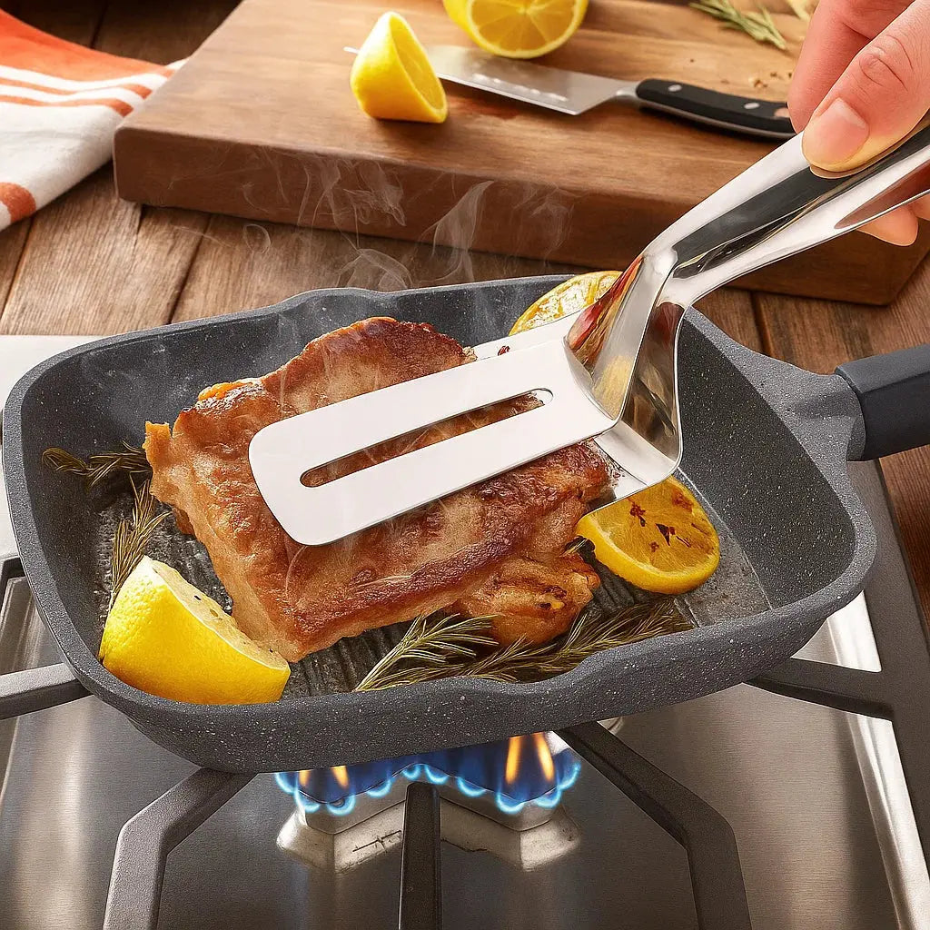 Stainless Steel Grill Tongs with Reversal Function