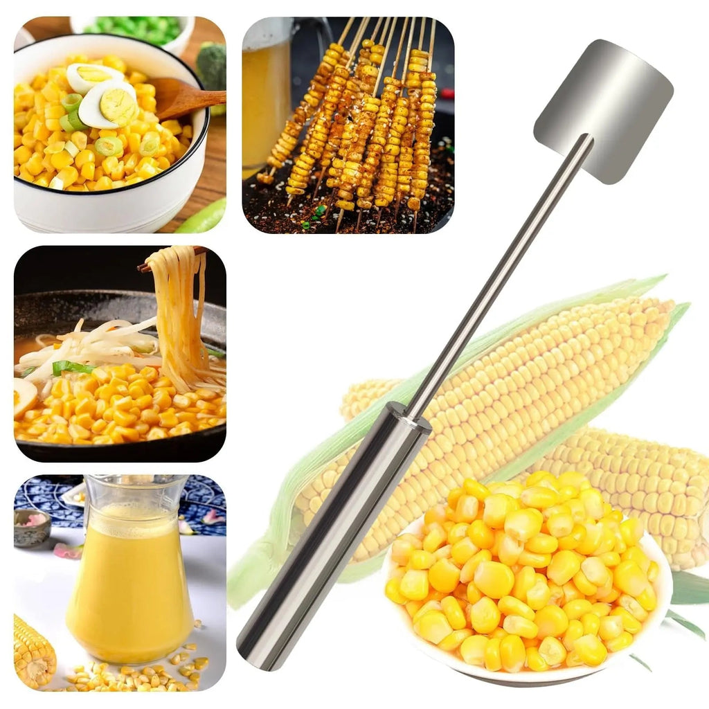 Stainless Steel Corn Peeler with Long Handle for Quick Peeling