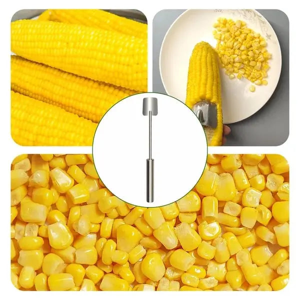 Stainless Steel Corn Peeler with Long Handle for Quick Peeling