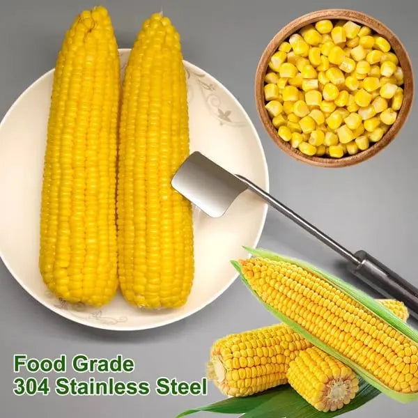 Stainless Steel Corn Peeler with Long Handle for Quick Peeling