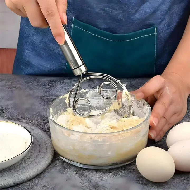 Stainless Steel Dough Mixer for Easy and Clean Baking