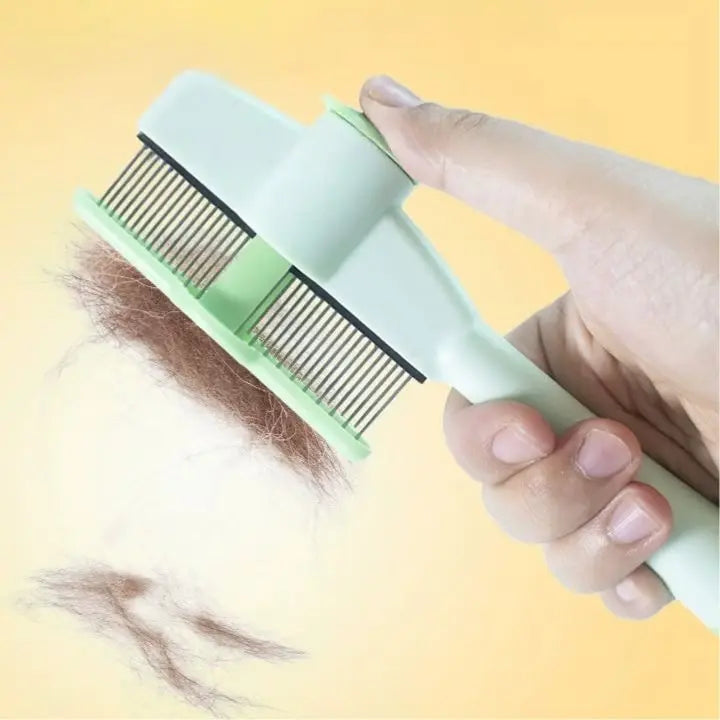Simple Self-Cleaning Flea Comb & Coat Brush