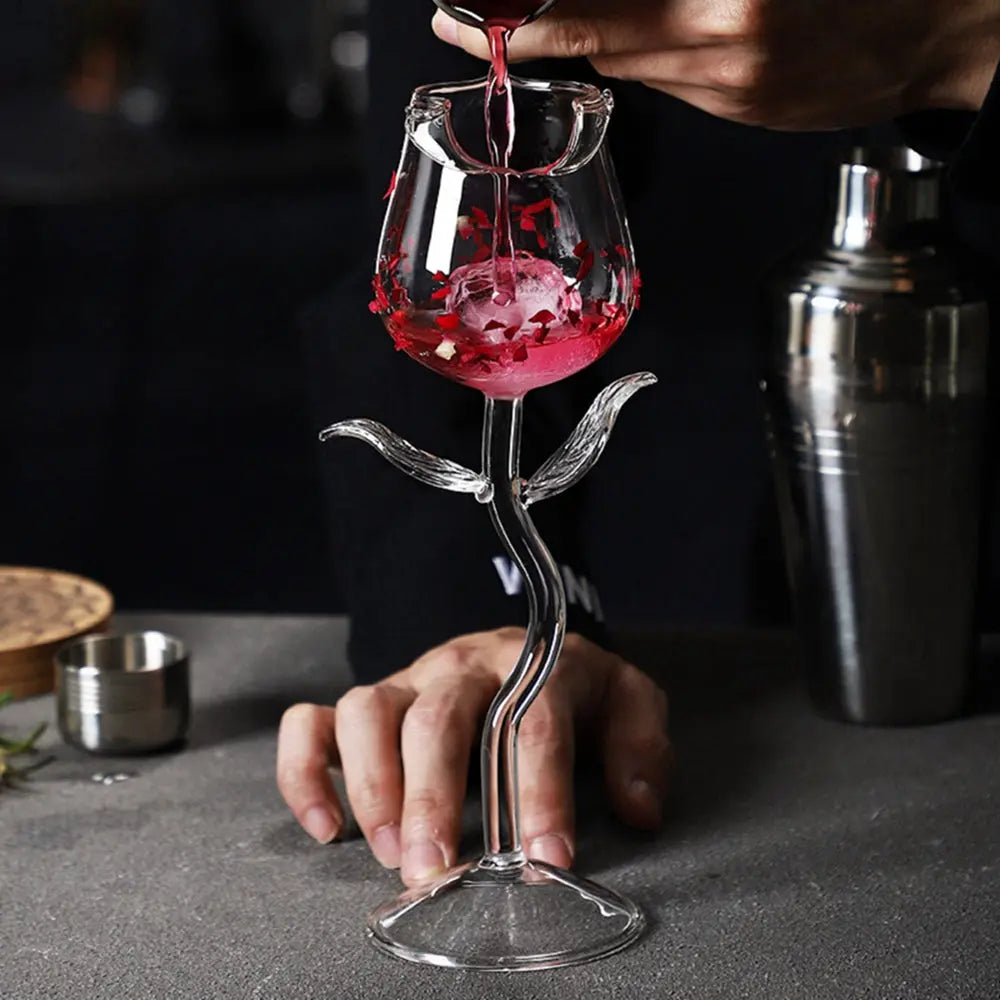 Elegant Rose Wine Glass – Adds Charm to Every Sip