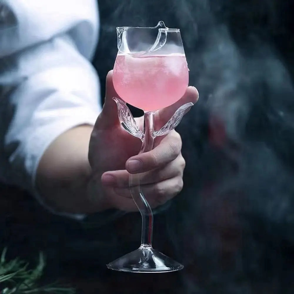 Elegant Rose Wine Glass – Adds Charm to Every Sip