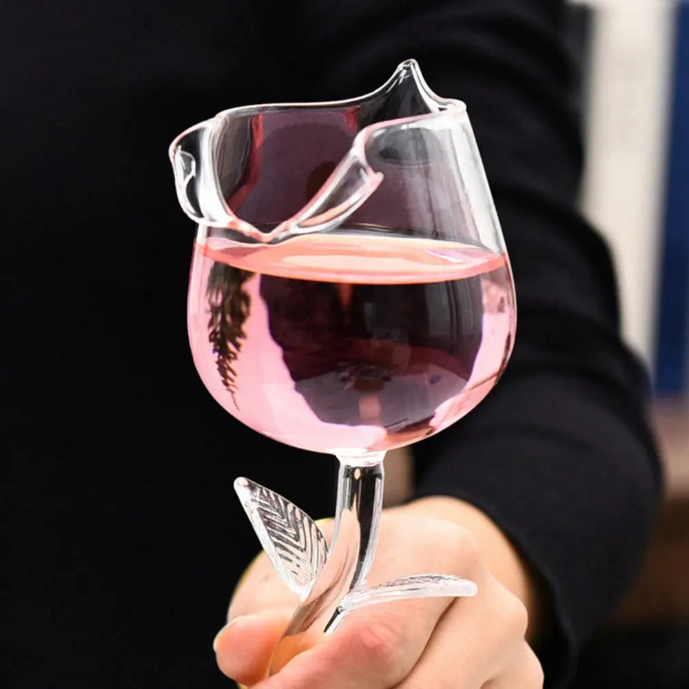 Elegant Rose Wine Glass – Adds Charm to Every Sip