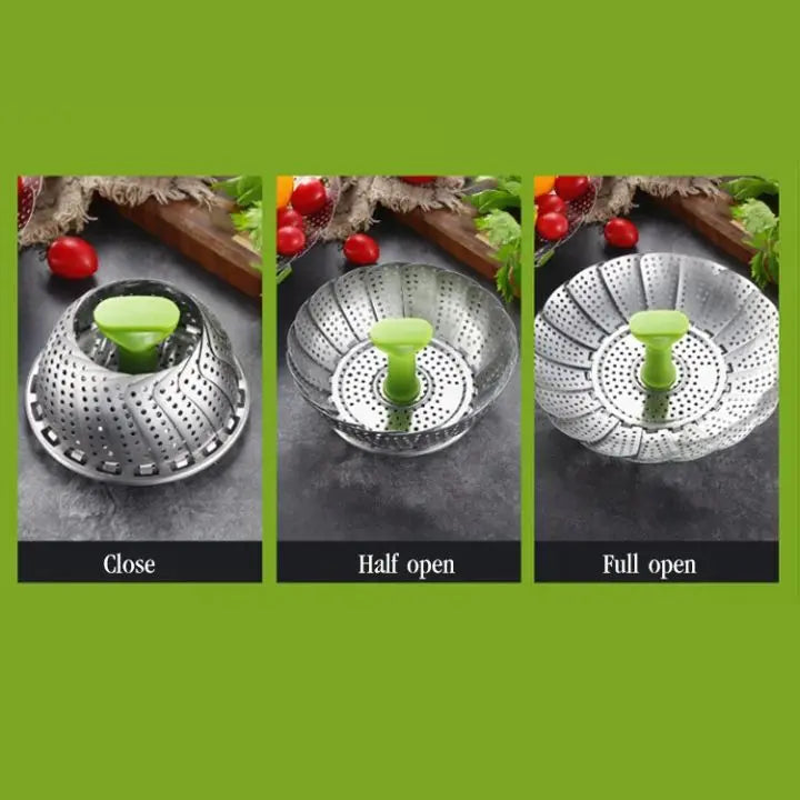 Collapsible Steamer Made of Stainless Steel – For Healthy Cooking