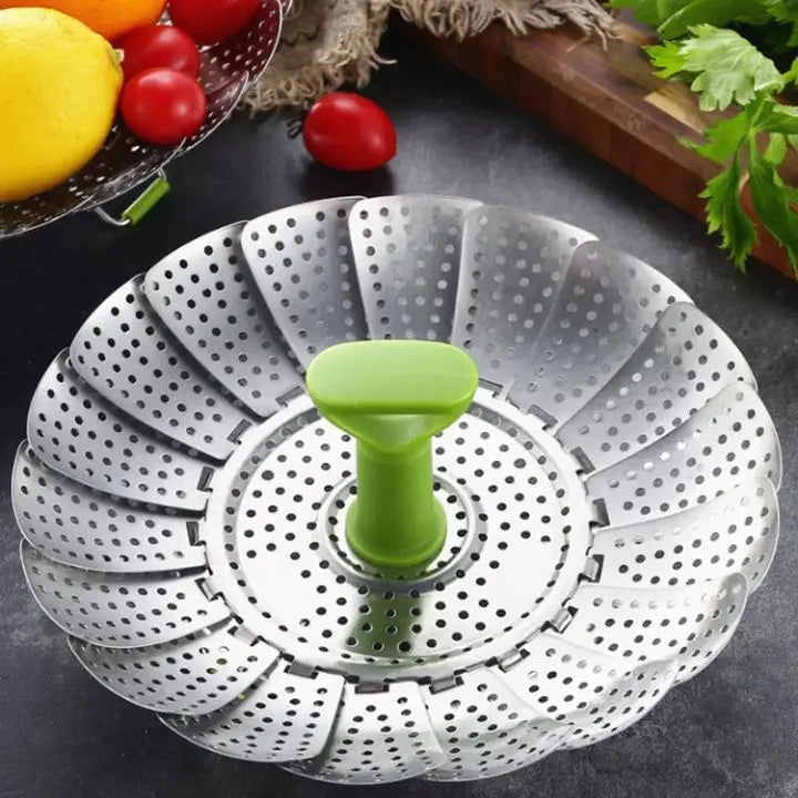 Collapsible Steamer Made of Stainless Steel – For Healthy Cooking