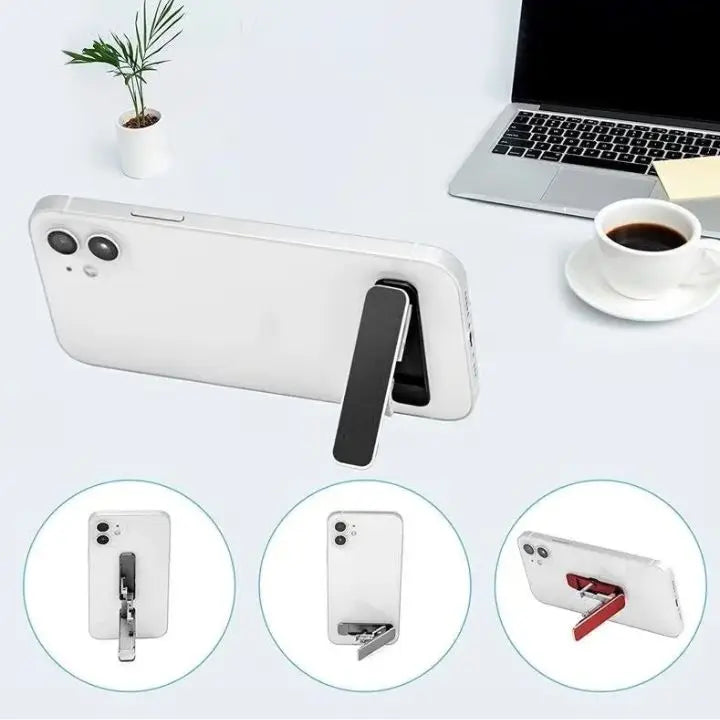 Foldable Mini Phone Holder made of Aluminum – compact & portable