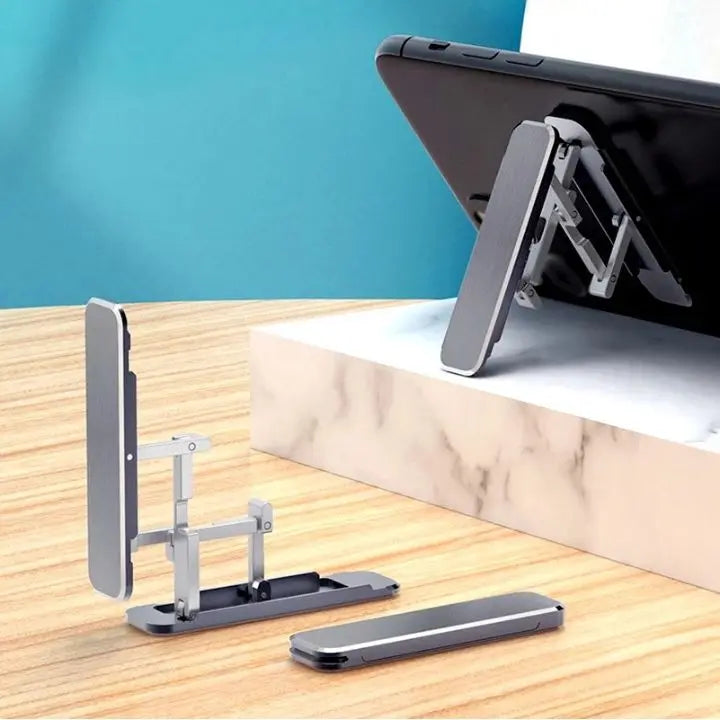 Foldable Mini Phone Holder made of Aluminum – compact & portable
