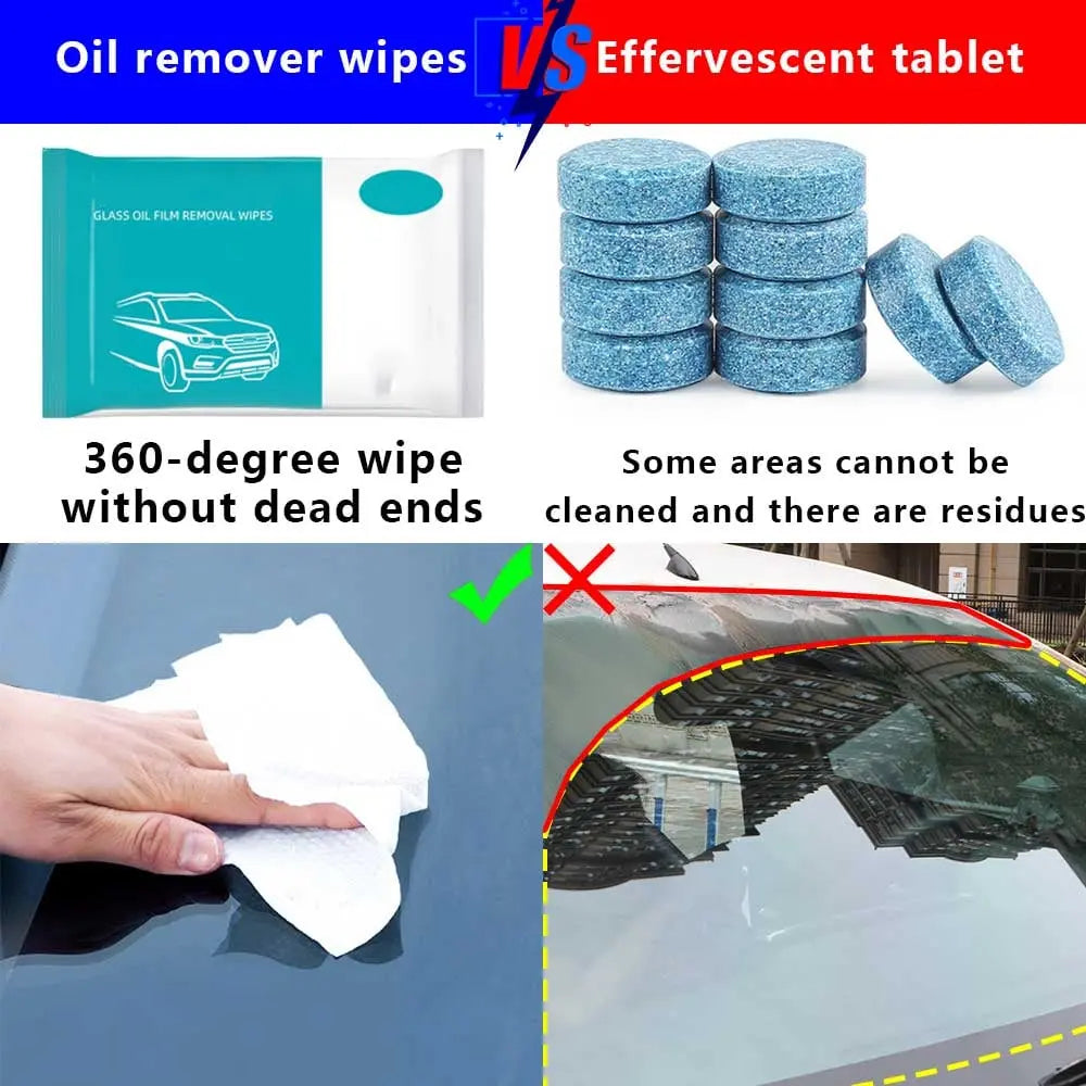Glass Oil Film Cleaning Wipes for Cars