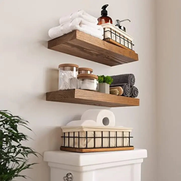 Handmade Solid Wood Wall Shelves – Stylish & Space-Saving