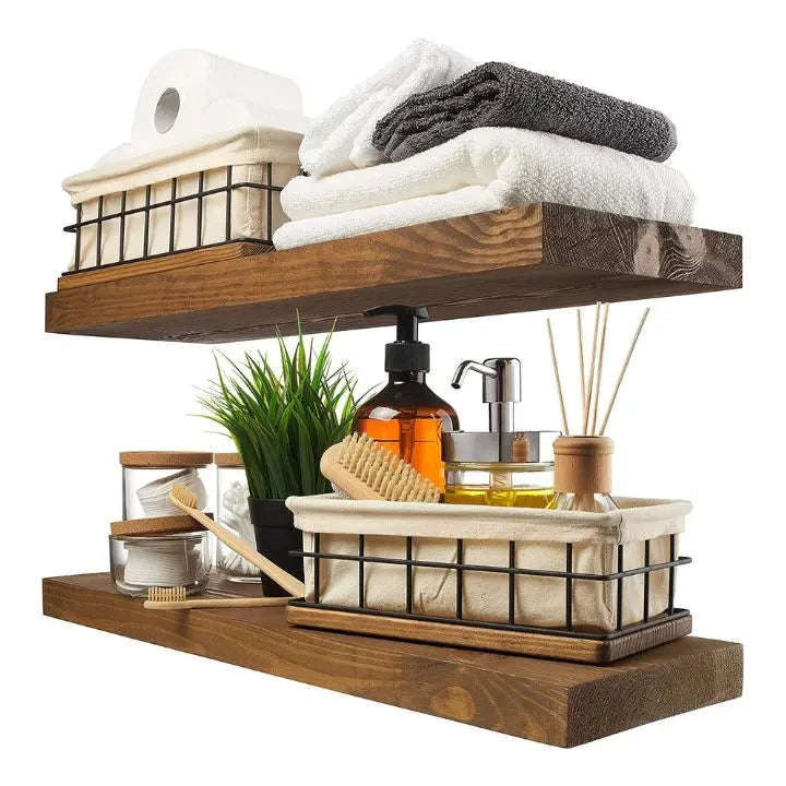 Handmade Solid Wood Wall Shelves – Stylish & Space-Saving