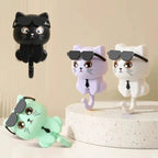 Cat-shaped key holder – Self-adhesive & decorative