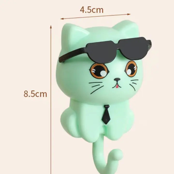 Cat-shaped key holder – Self-adhesive & decorative