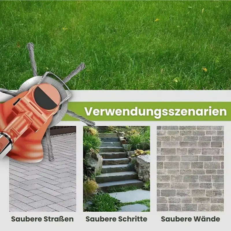 Durable steel grass cutting head for precise cutting