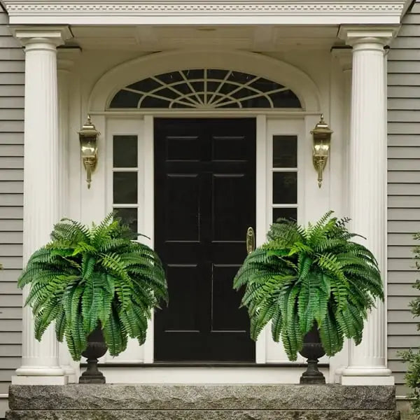 Life-like UV-resistant artificial Boston fern