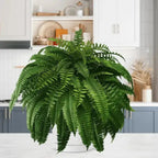 Life-like UV-resistant artificial Boston fern