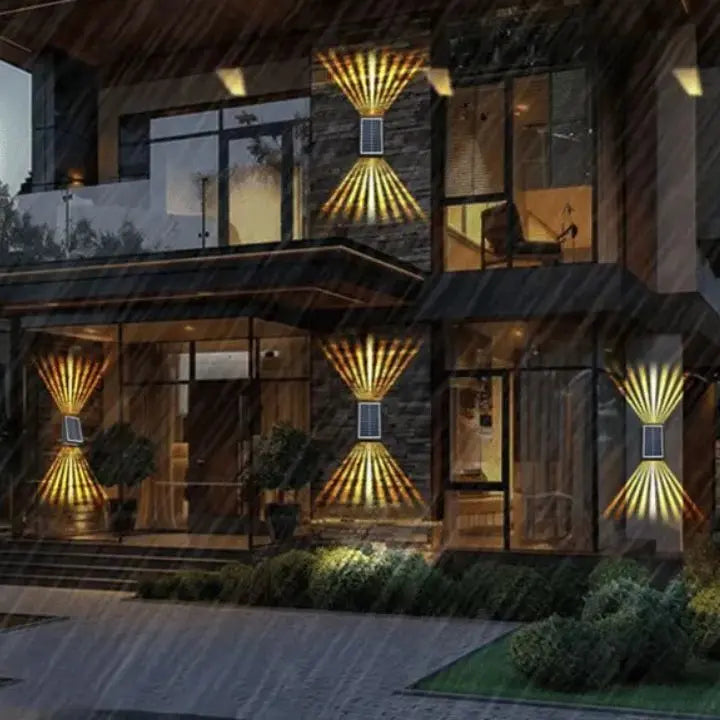 Modern Solar LED Wall Light - Waterproof & Automatic