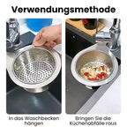 Space-saving sink strainer