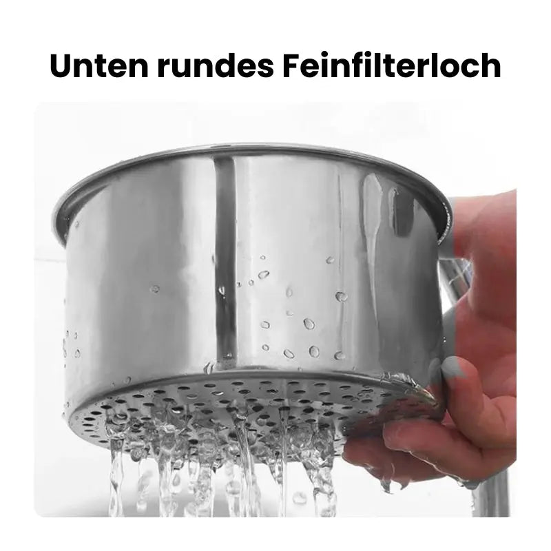 Space-saving sink strainer