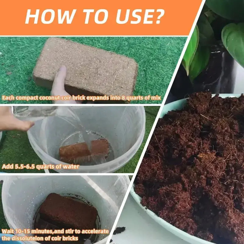 Premium Organic Coconut Soil Brick – Promote Natural Plant Growth