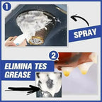 Foam cleaner against grease & dirt