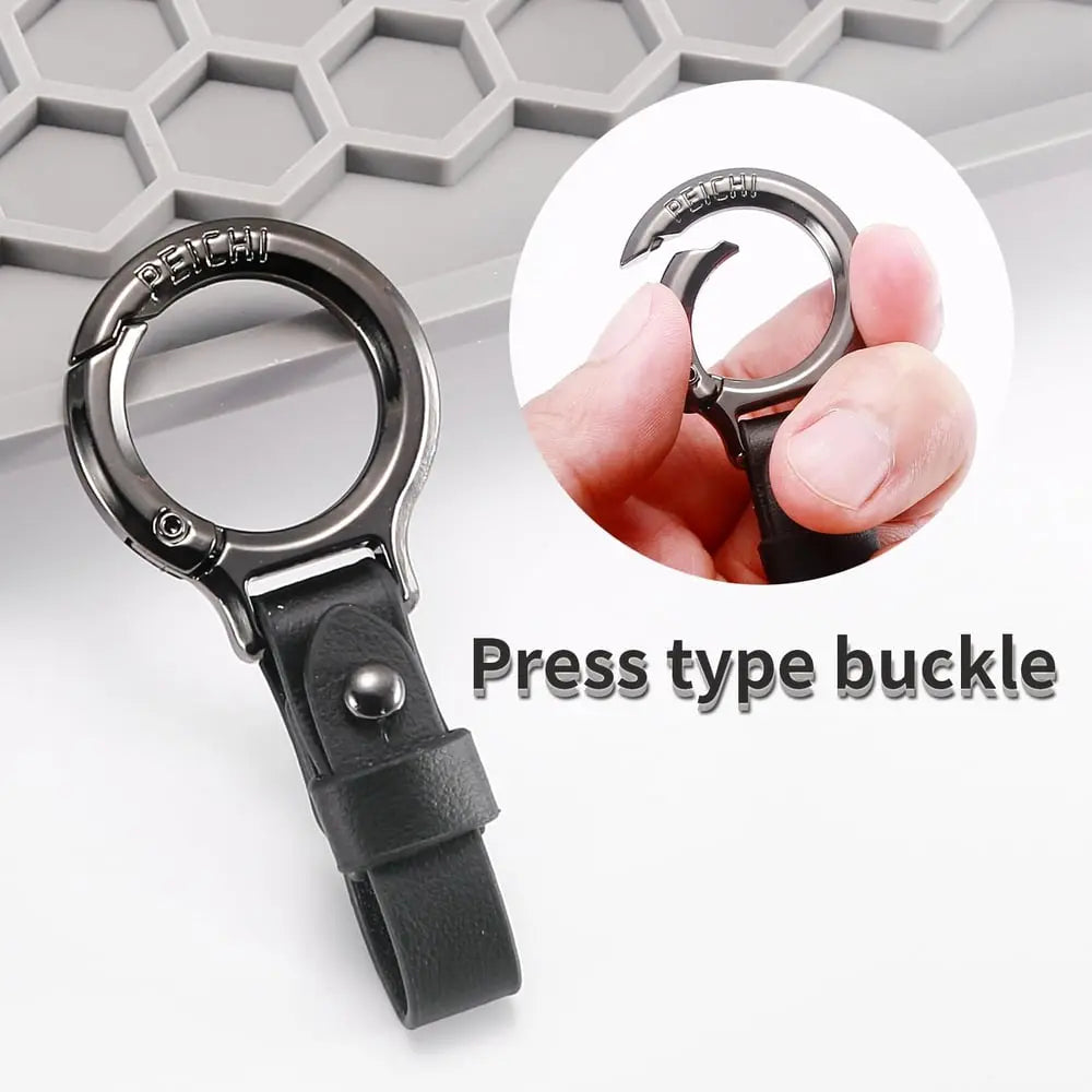Keychain made of zinc alloy & PU leather