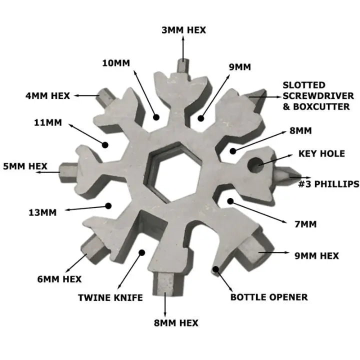 Snowflake 18-in-1 MultiTool (2 pieces)