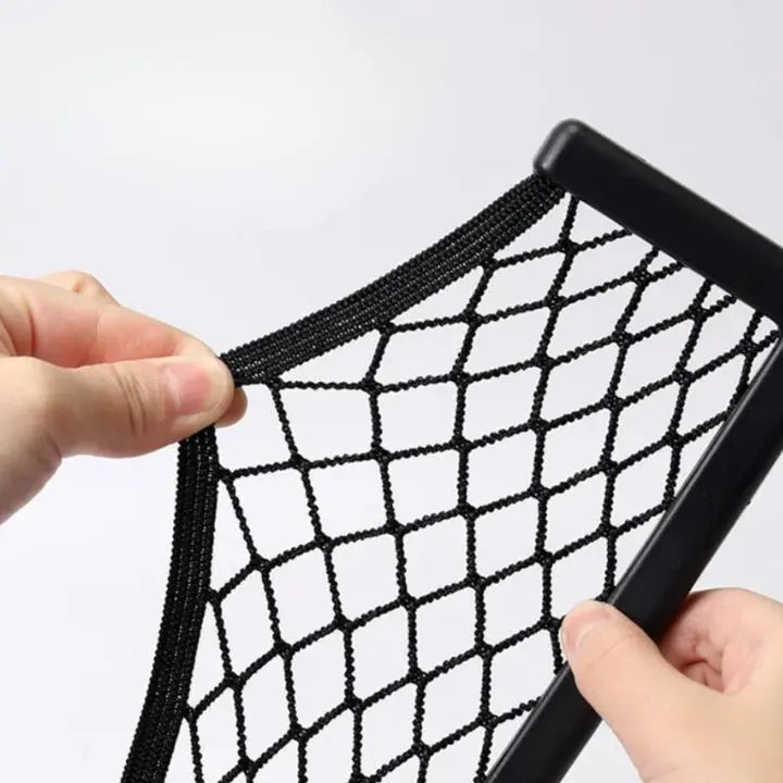 Self-adhesive net bag for the car