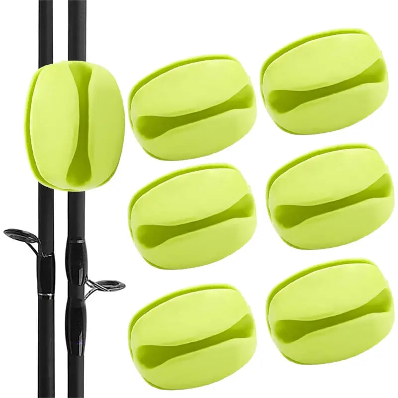 Secure silicone rod holder for space-saving storage