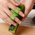 Safe peeling with finger grip for fruit and vegetable peeler