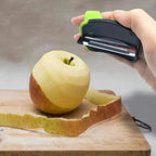 Safe peeling with finger grip for fruit and vegetable peeler