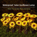 Solar-powered sunflower light for the garden
