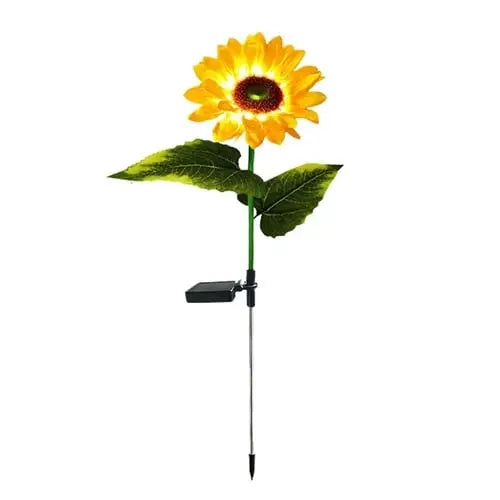 Solar-powered sunflower light for the garden