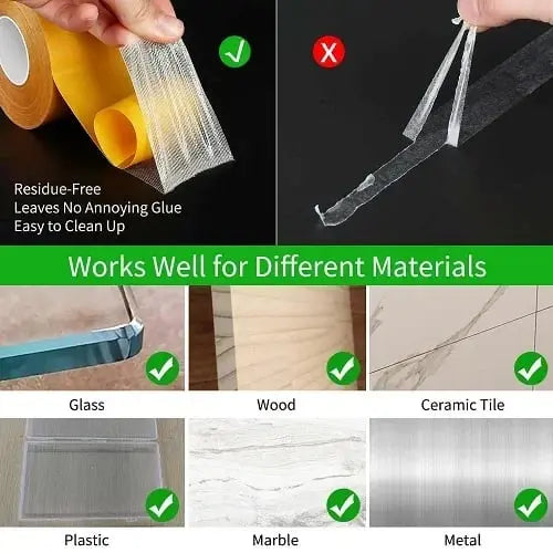 Super Sticky Double-Sided Tape for All Surfaces