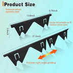 Telescopic cover strips made of stainless steel for stove gaps