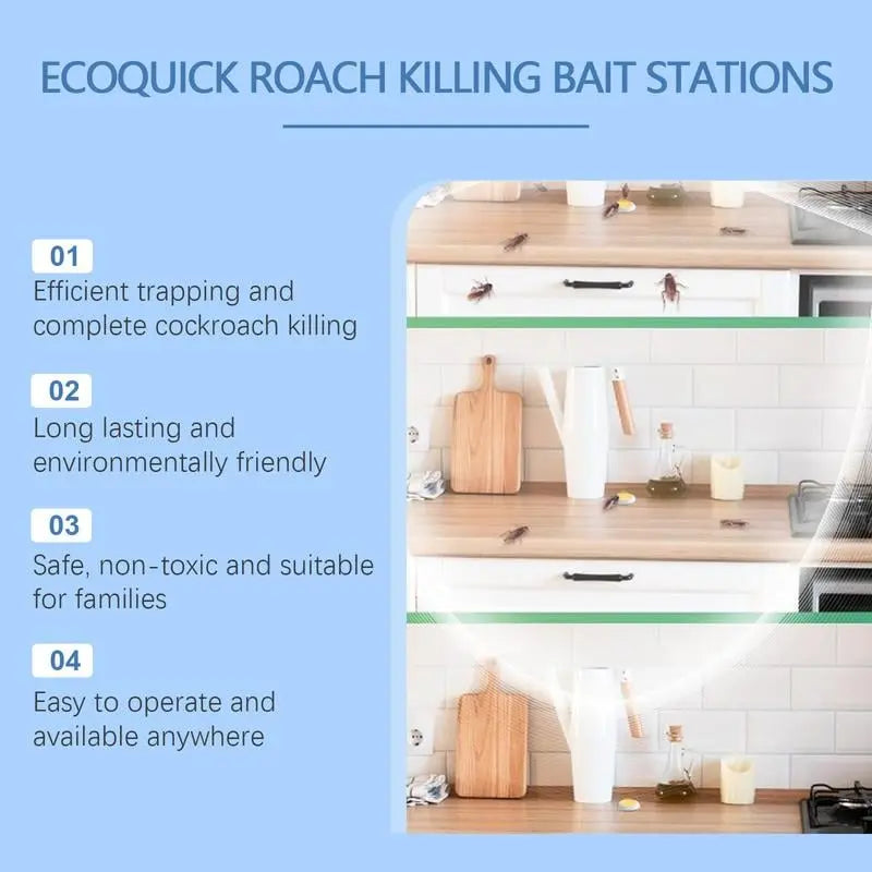 Non-toxic cockroach traps with long-lasting effect