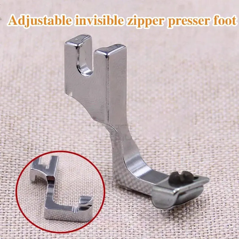 Adjustable Zipper Foot for Sewing Machines