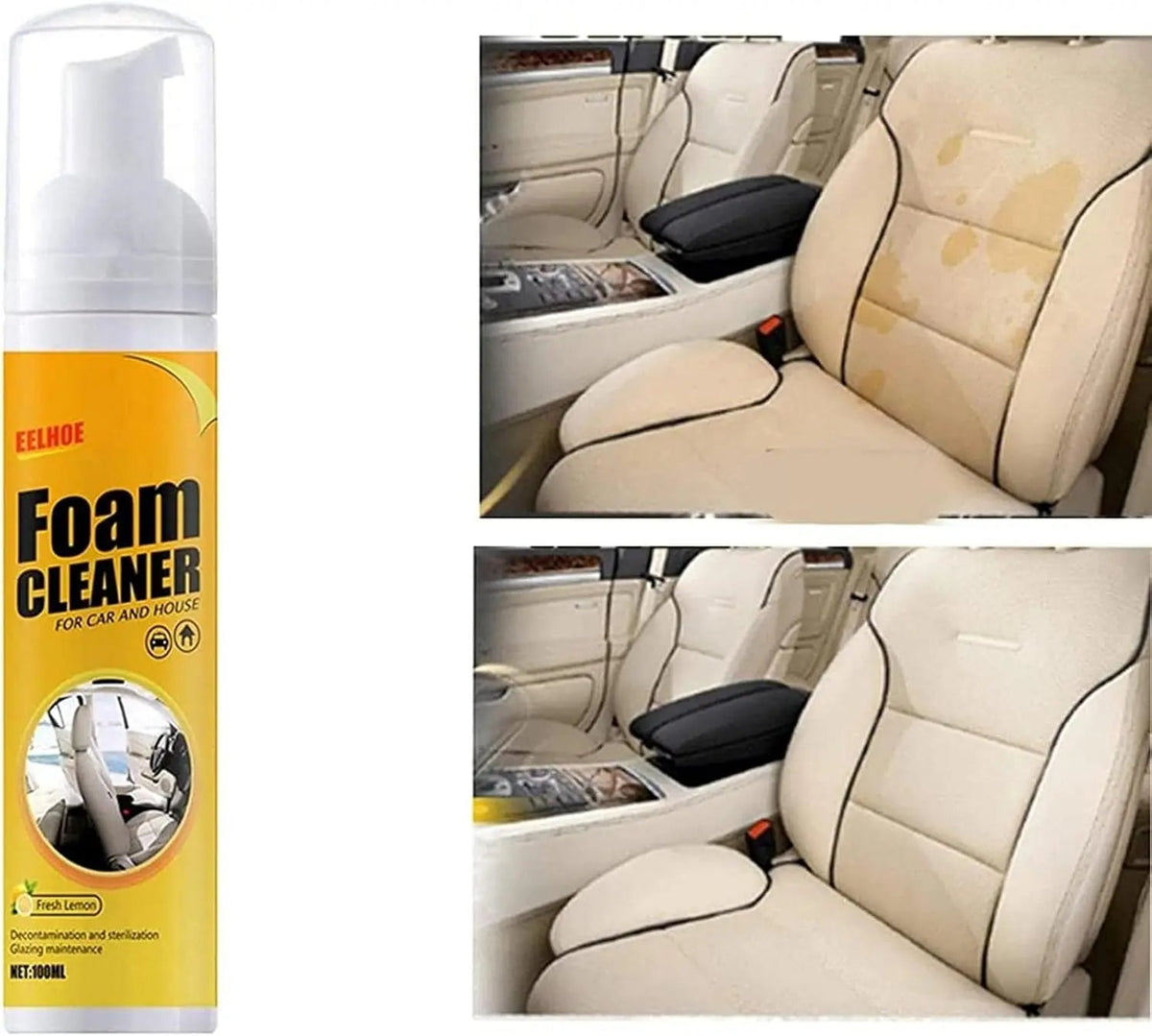 Versatile foam cleaner for car interior & household