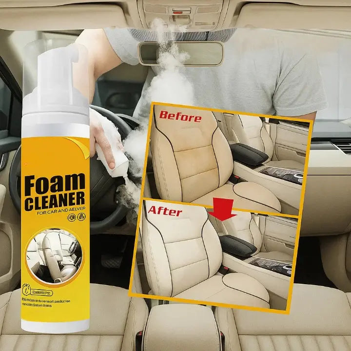 Versatile foam cleaner for car interior & household