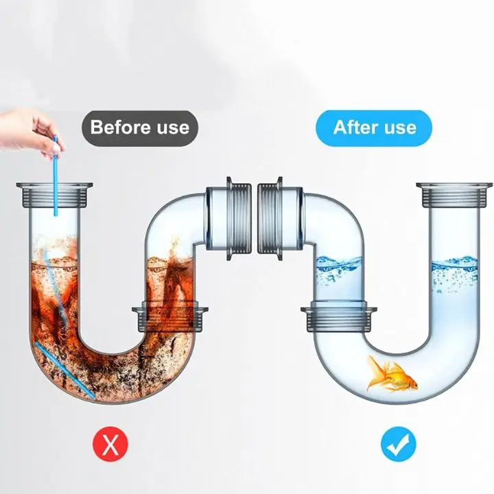 1+1 Set | Pipe Cleaning Sticks – Against Odors, Grease & Clogs