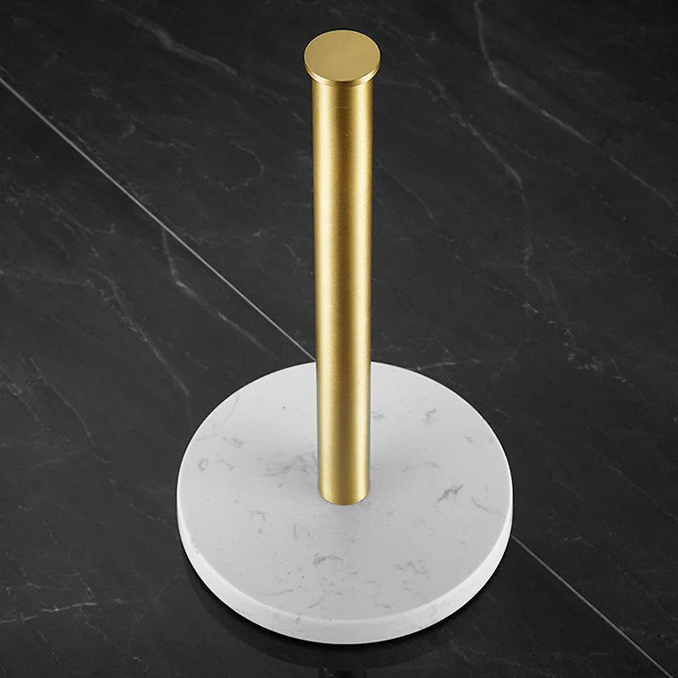 Marble paper towel holder – gold details for exceptional style