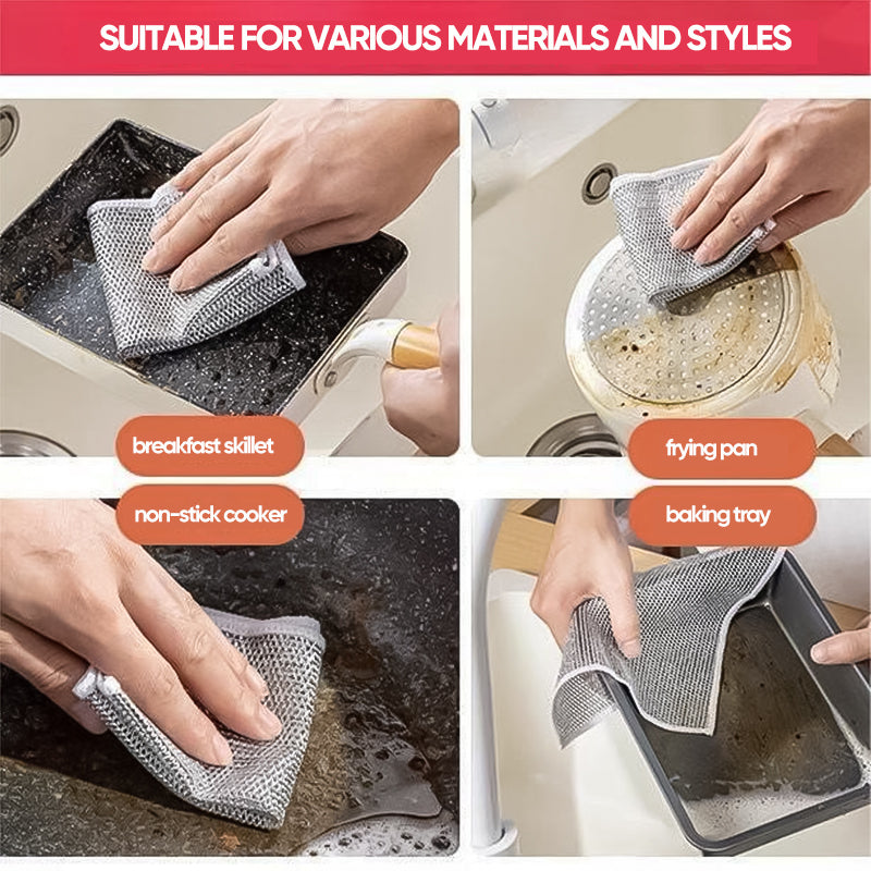 Multifunctional scratch-free wire dishcloth