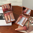 Portable Makeup Brush with Mirror