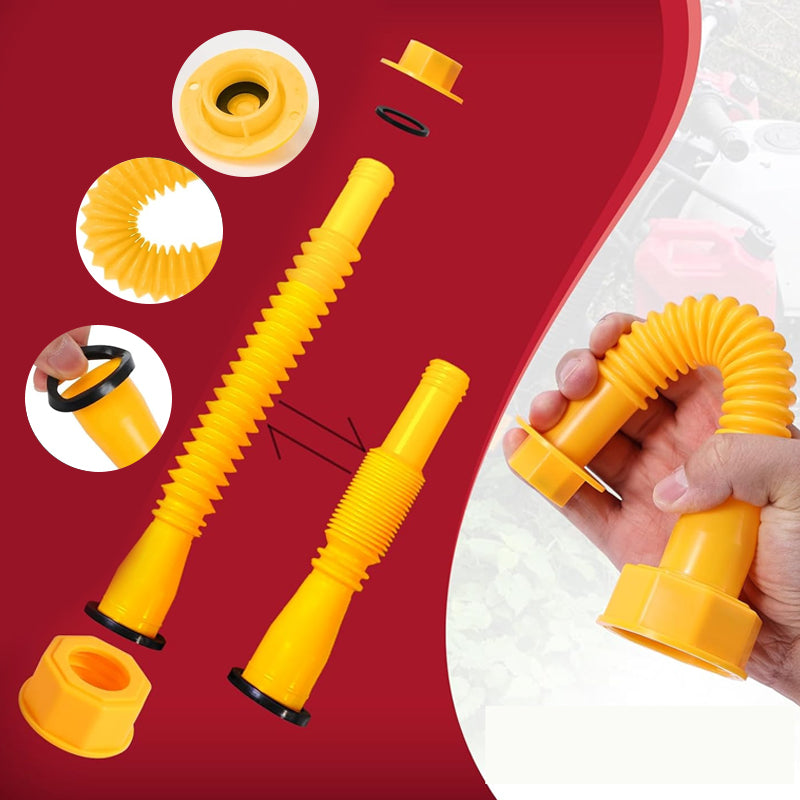 Upgraded replacement fuel can spout with flexible head