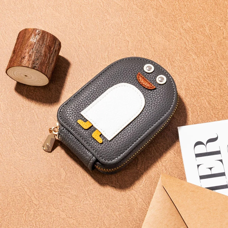 Cute Penguins PU Credit Card Coin Purse