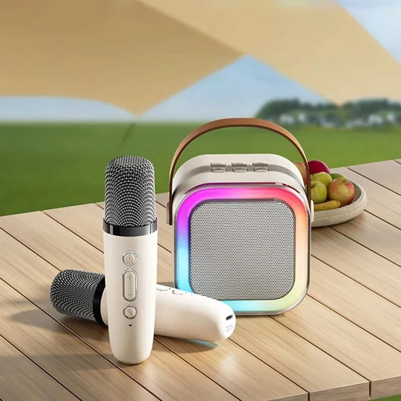 Mini Karaoke machine for children with wireless microphones