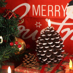 Flameless Pine Cone Candles
